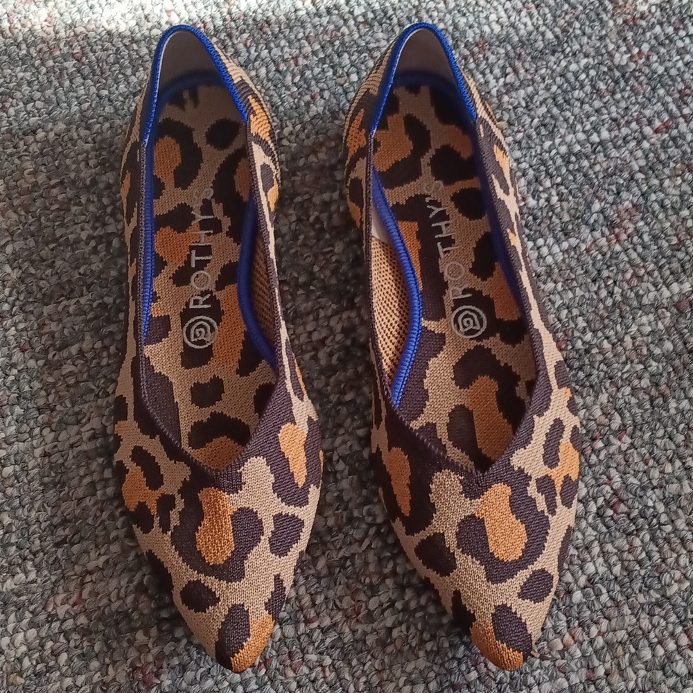 Rothy's The Point size 9 leopard flats